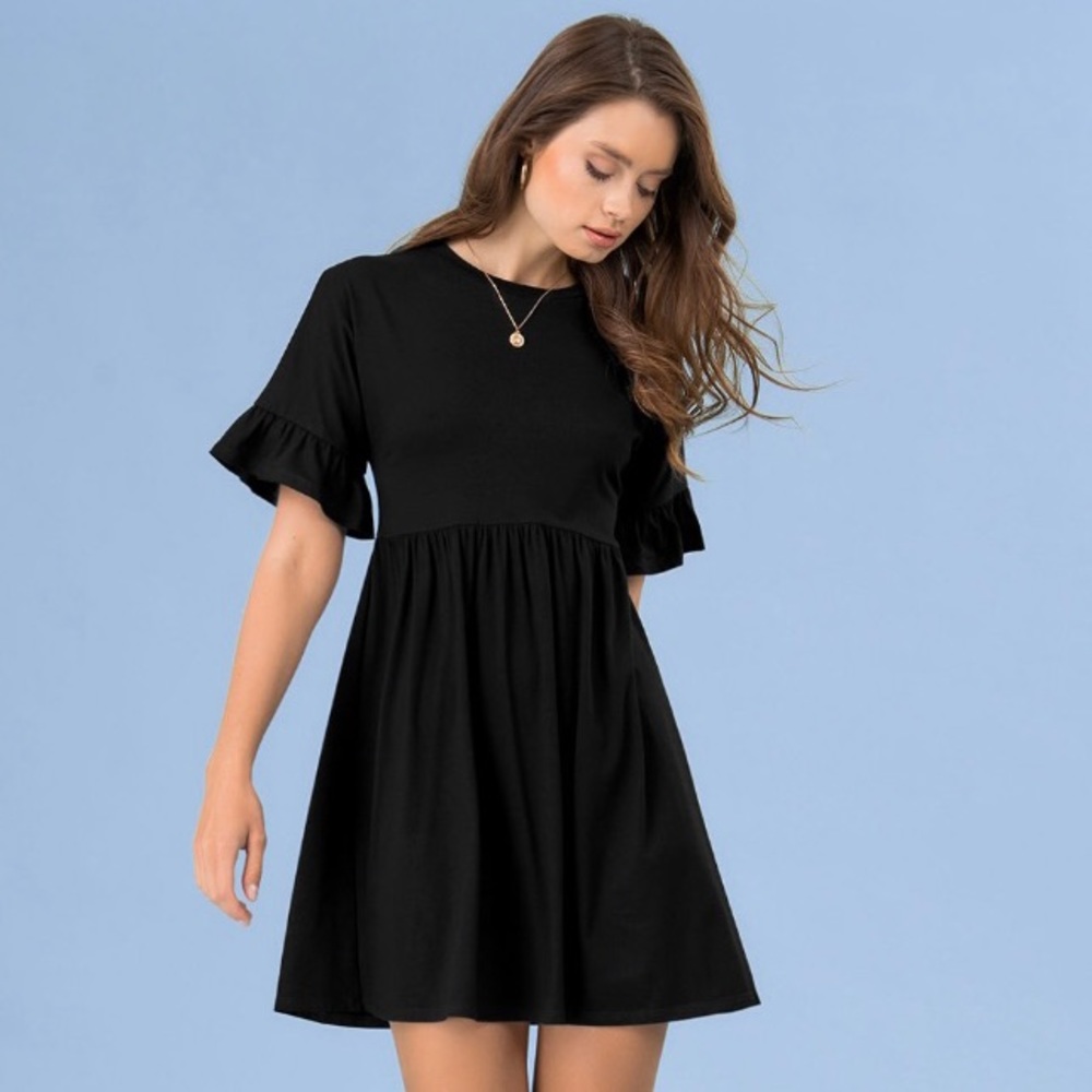 NEW| Cool Factor Black Mini Dress - Picture 1 of 7